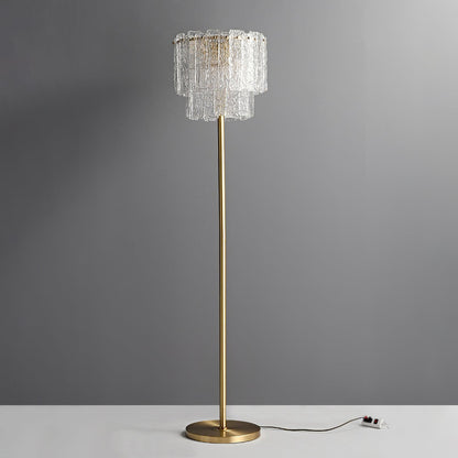 Skylar Floor Lamp LED Brass and Glass Indoor Lighting