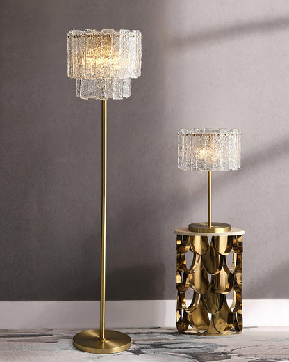 Skylar Floor Lamp LED Brass and Glass Indoor Lighting
