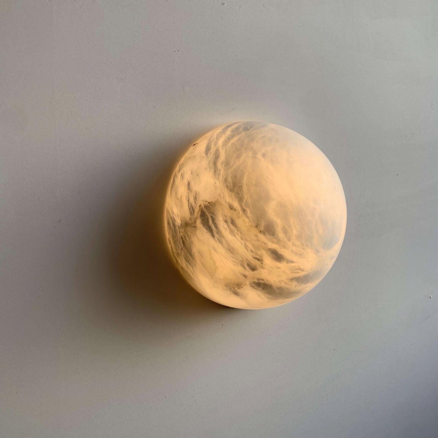 Snowflake Alabaster Wall Sconce with Integrated LED Lighting