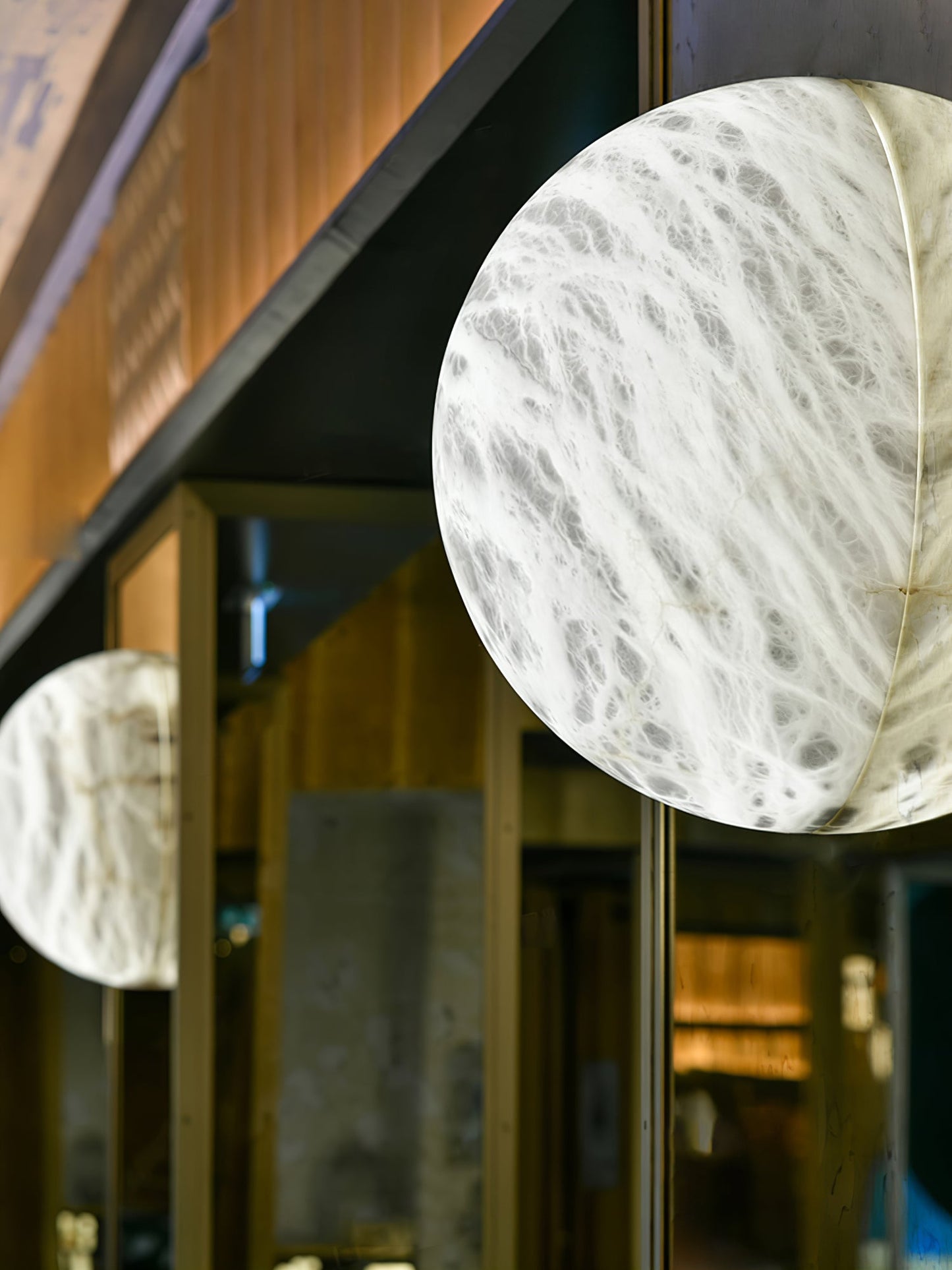 Snowflake Alabaster Wall Sconce with Integrated LED Lighting