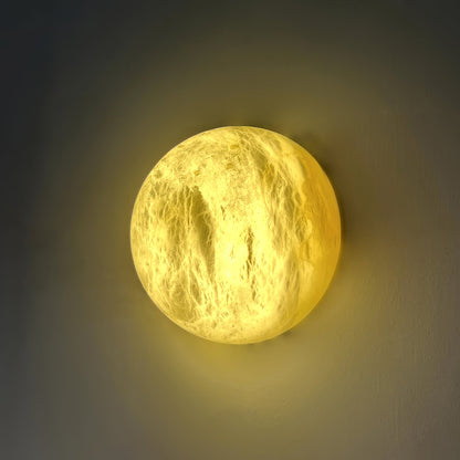 Snowflake Alabaster Wall Sconce with Integrated LED Lighting