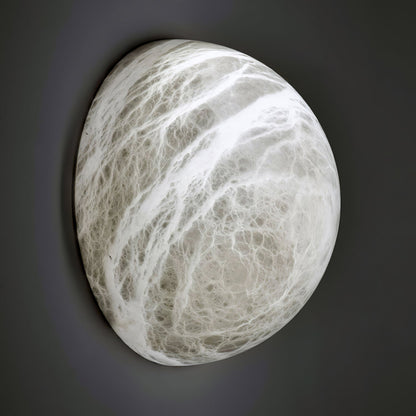 Snowflake Alabaster Wall Sconce with Integrated LED Lighting
