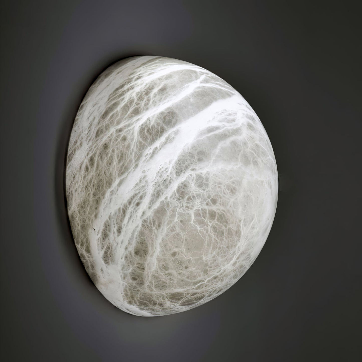 Snowflake Alabaster Wall Sconce with Integrated LED Lighting