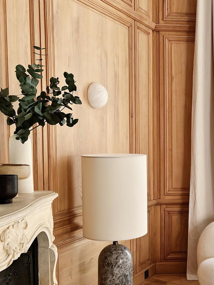 Snowflake Alabaster Wall Sconce with Integrated LED Lighting
