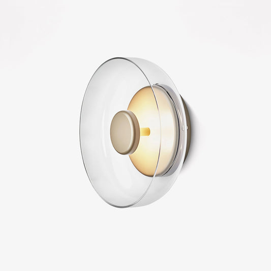 Solara Wall Light with LED - Elegant Brass & Glass Design