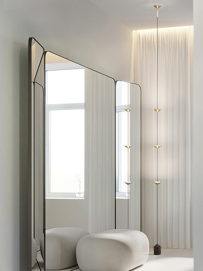 Soreluna Floor Lamp with Adjustable LED Shades Black Gold