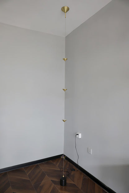 Soreluna Floor Lamp with Adjustable LED Shades Black Gold