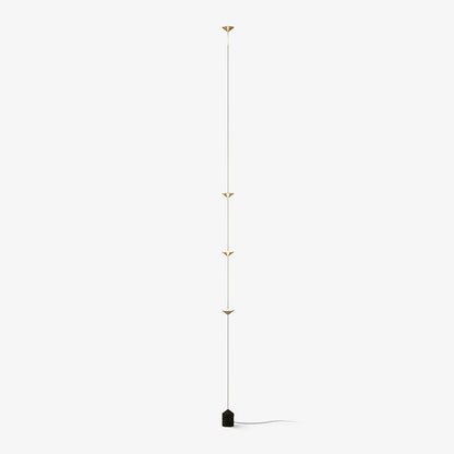 Soreluna Floor Lamp with Adjustable LED Shades Black Gold