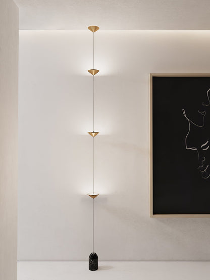 Soreluna Floor Lamp with Adjustable LED Shades Black Gold