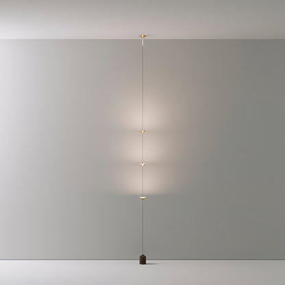 Soreluna Floor Lamp with Adjustable LED Shades Black Gold