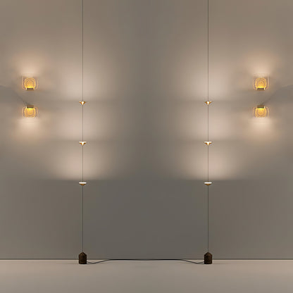 Soreluna Floor Lamp with Adjustable LED Shades Black Gold