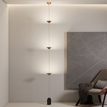 Soreluna Floor Lamp with Adjustable LED Shades Black Gold