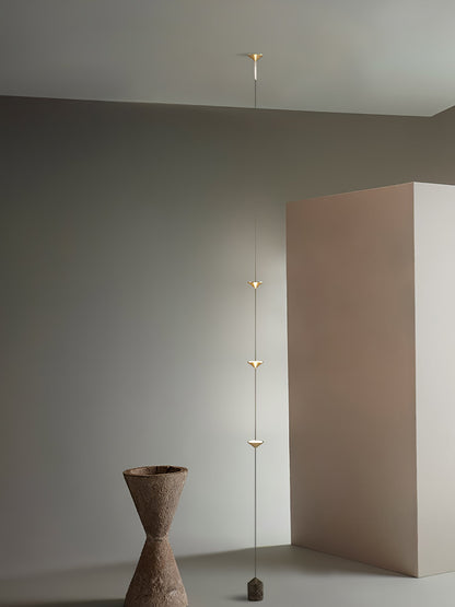 Soreluna Floor Lamp with Adjustable LED Shades Black Gold