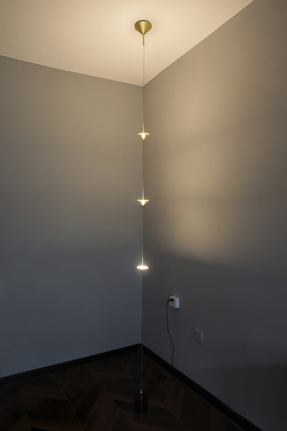 Soreluna Floor Lamp with Adjustable LED Shades Black Gold