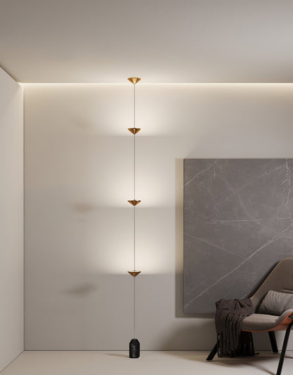 Soreluna Floor Lamp with Adjustable LED Shades Black Gold