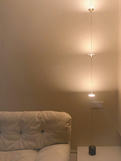 Soreluna Floor Lamp with Adjustable LED Shades Black Gold