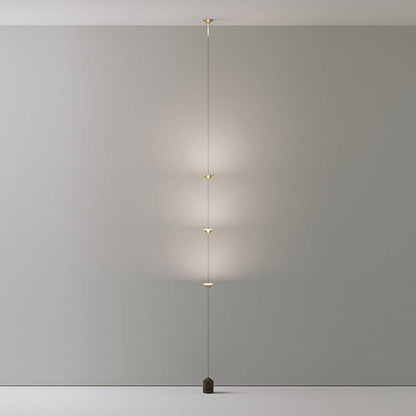 Soreluna Floor Lamp with Adjustable LED Shades Black Gold