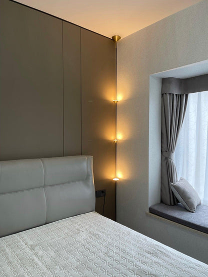 Soreluna Floor Lamp with Adjustable LED Shades Black Gold