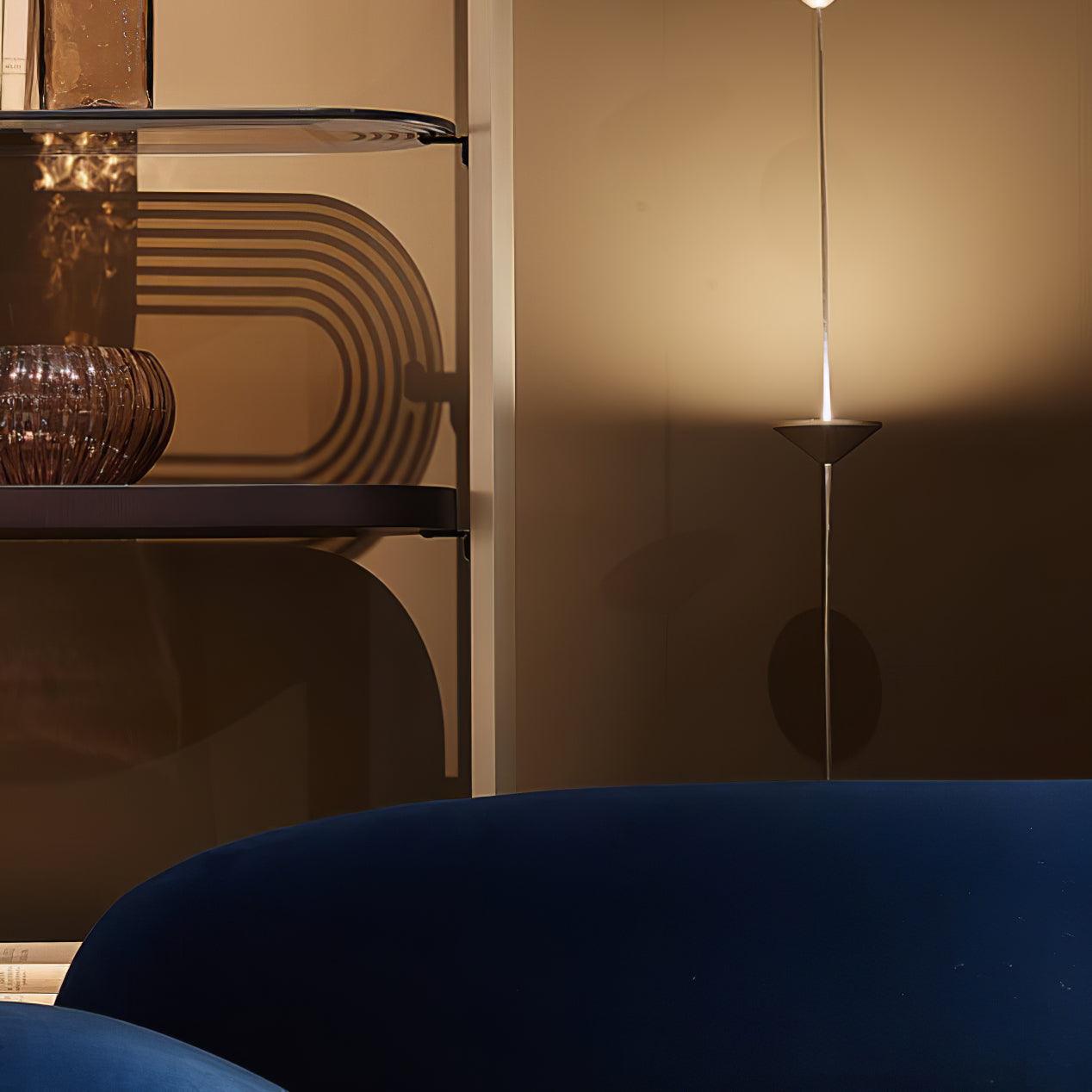 Soreluna Floor Lamp with Adjustable LED Shades Black Gold