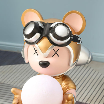 Space Bear Built-in Battery LED Floor Lamp for Indoor Use