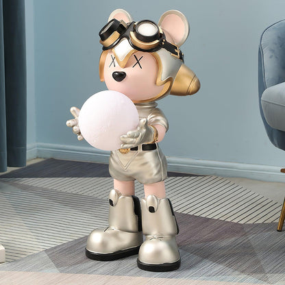 Space Bear Built-in Battery LED Floor Lamp for Indoor Use