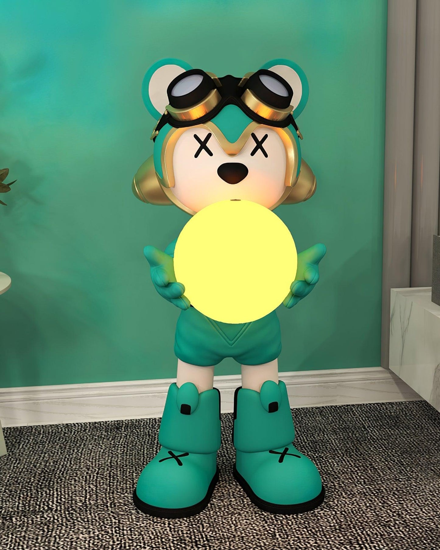 Space Bear Built-in Battery LED Floor Lamp for Indoor Use