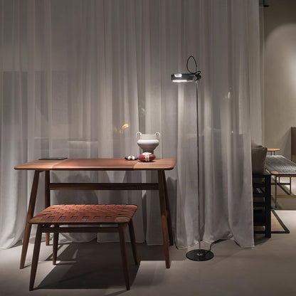 Spider Floor Lamp with Adjustable Reflector and LED Bulb