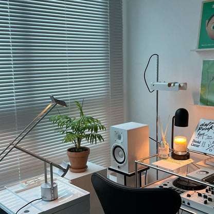 Spider Floor Lamp with Adjustable Reflector and LED Bulb