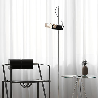 Spider Floor Lamp with Adjustable Reflector and LED Bulb