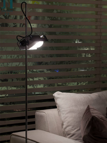 Spider Floor Lamp with Adjustable Reflector and LED Bulb