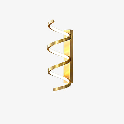 Spiral Wall Light Modern Brass LED Dimmable Indoor Set of 2