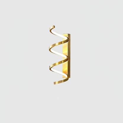 Spiral Wall Light Modern Brass LED Dimmable Indoor Set of 2