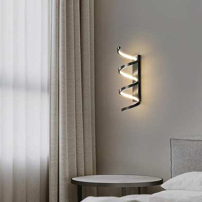 Spiral Wall Light Modern Brass LED Dimmable Indoor Set of 2