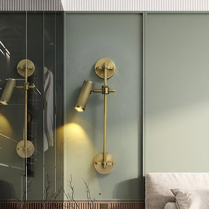 Spot Rail Wall Light - Adjustable Vintage LED Lamp Set of 2