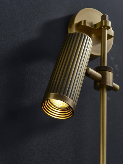 Spot Rail Wall Light - Adjustable Vintage LED Lamp Set of 2
