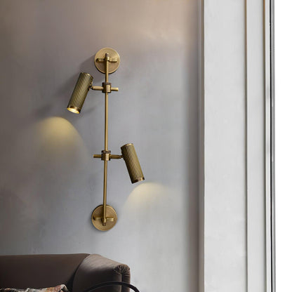 Spot Rail Wall Light - Adjustable Vintage LED Lamp Set of 2
