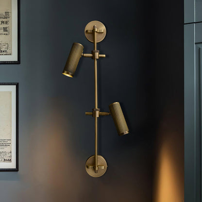 Spot Rail Wall Light - Adjustable Vintage LED Lamp Set of 2