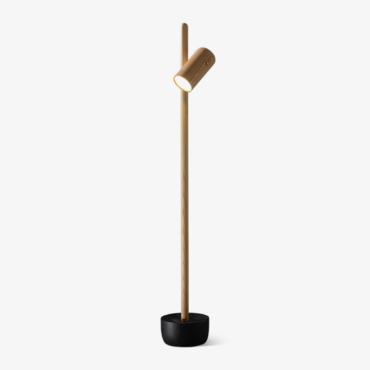 Spotlight Wood Floor Lamp - Adjustable LED Modern Design