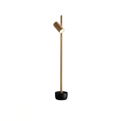 Spotlight Wood Floor Lamp - Adjustable LED Modern Design