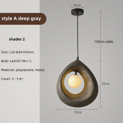 Wabi Sabi Circular Luxury Pendant Light - LED Modern Design