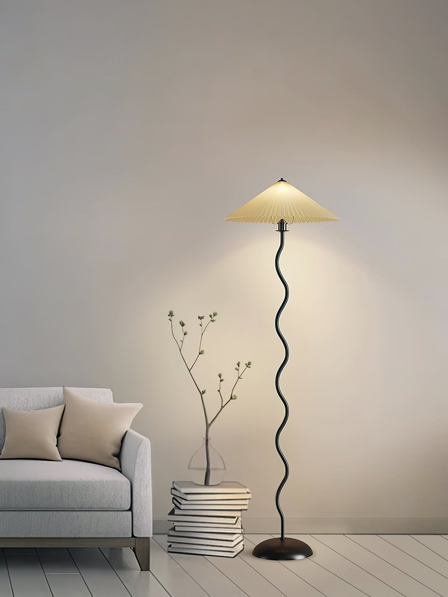 Squiggle Floor Lamp - LED Indoor Light - Stylish Wavy Design