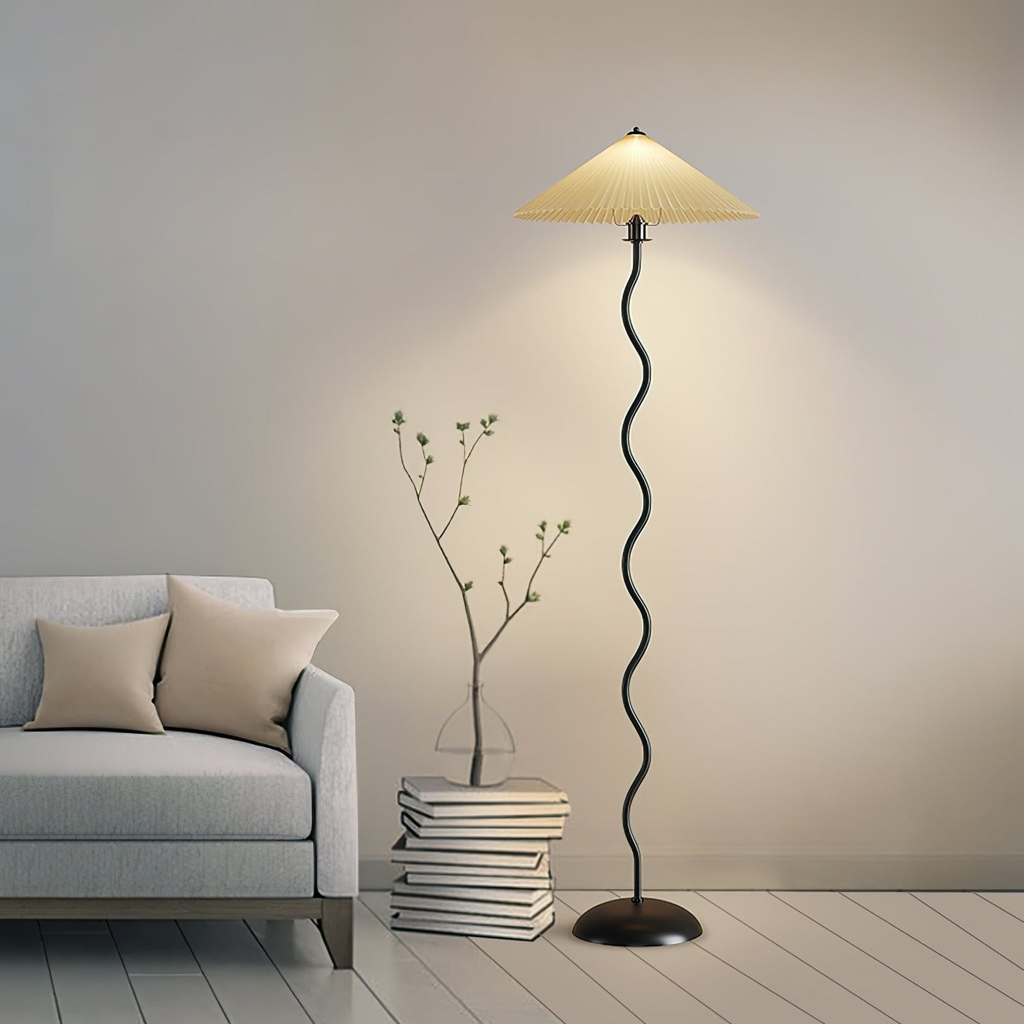 Squiggle Floor Lamp - LED Indoor Light - Stylish Wavy Design