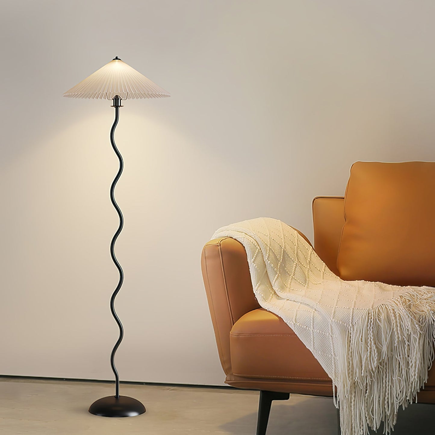 Squiggle Floor Lamp - LED Indoor Light - Stylish Wavy Design