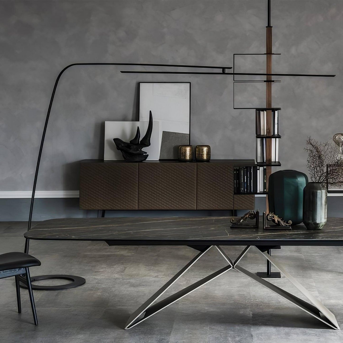 Stealth Floor Lamp - Modern LED Arc Lamp, Indoor Lighting