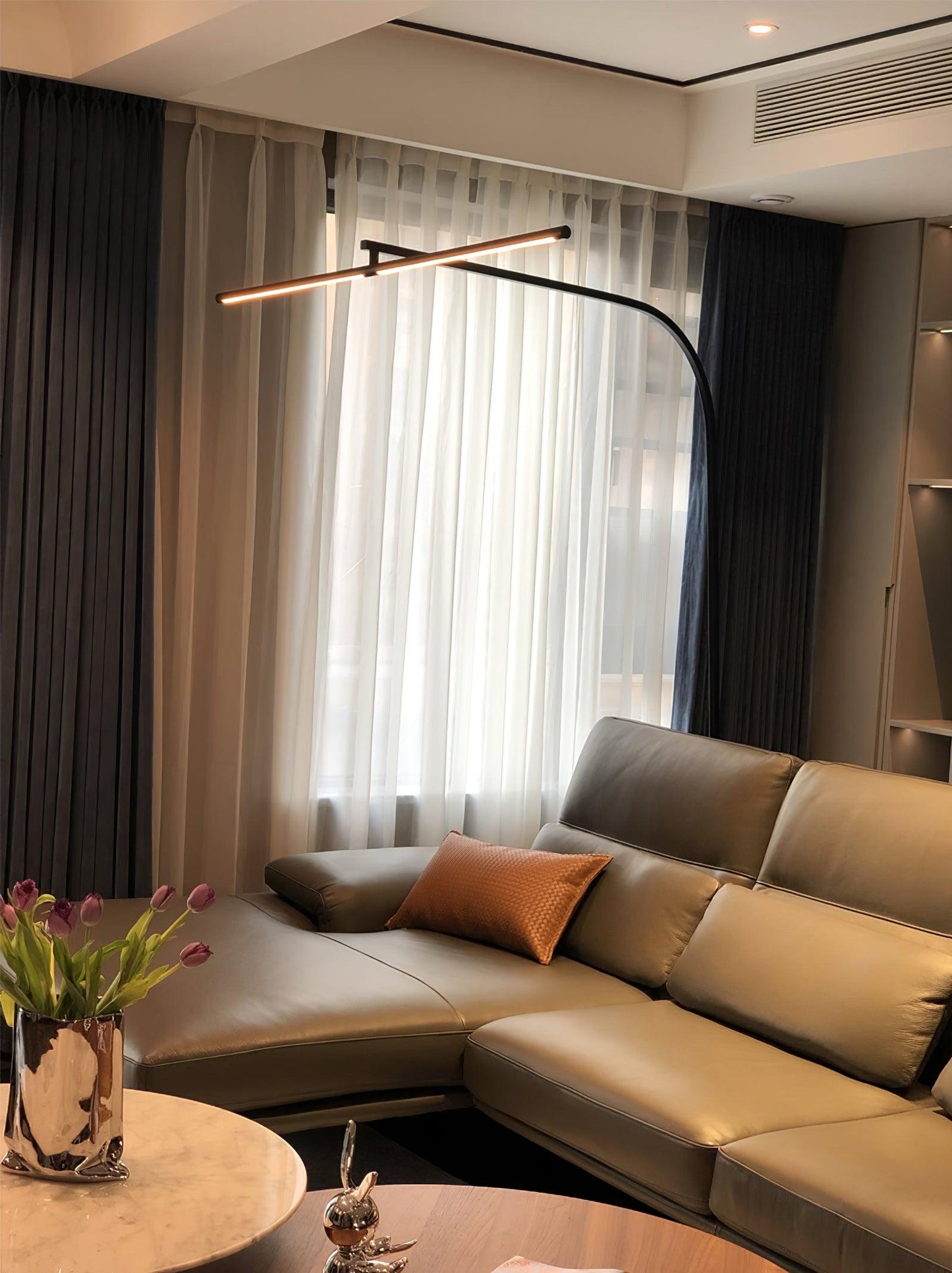Stealth Floor Lamp - Modern LED Arc Lamp, Indoor Lighting