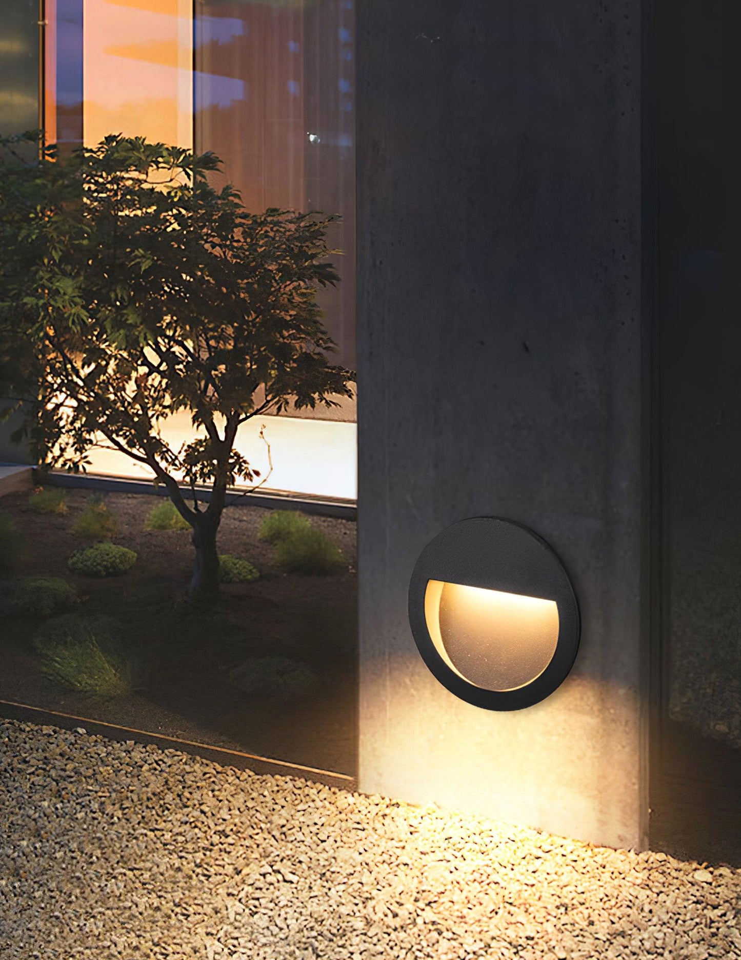 Black Step And Wall Light With Energy Efficient LED