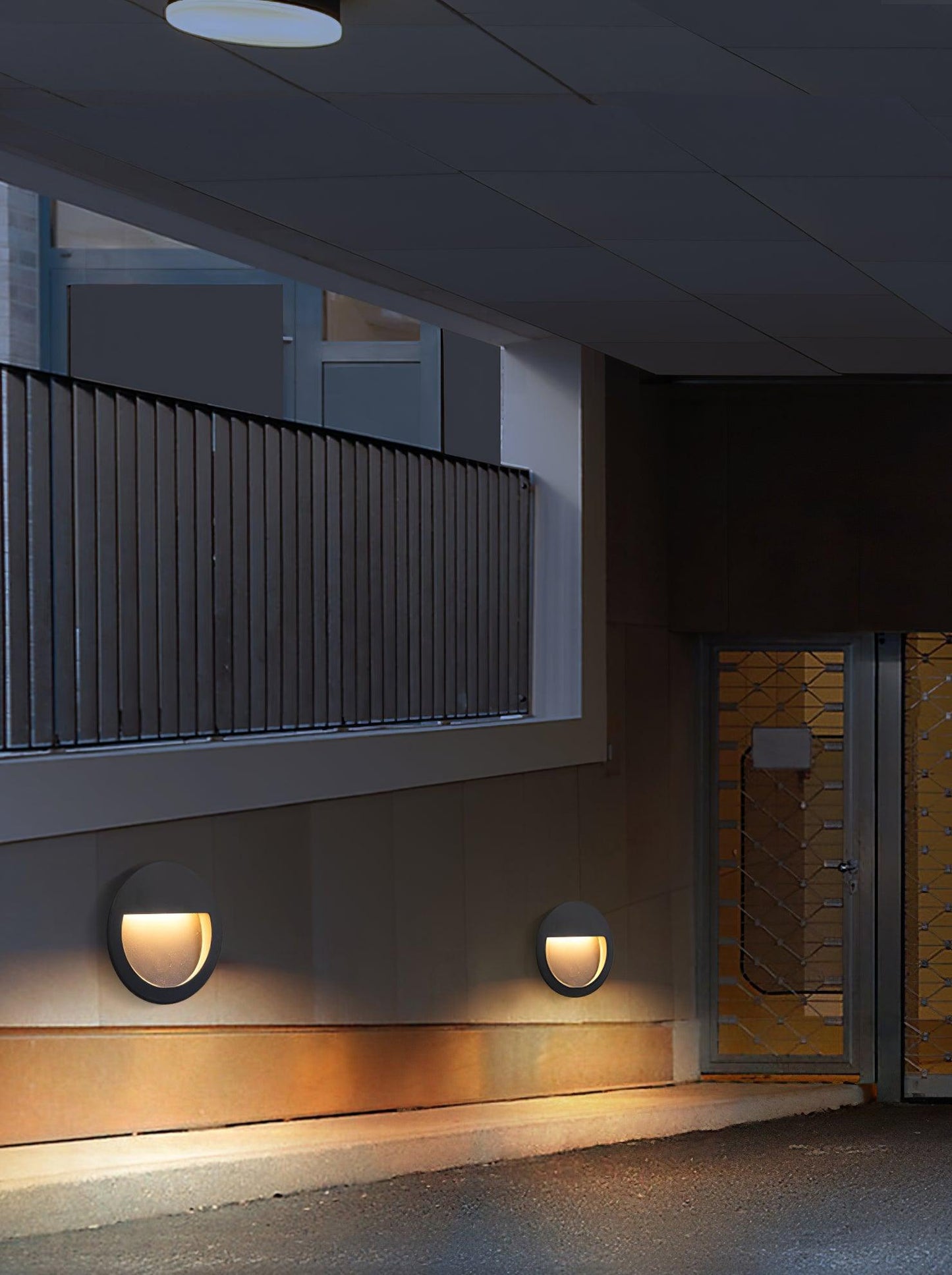 Black Step And Wall Light With Energy Efficient LED
