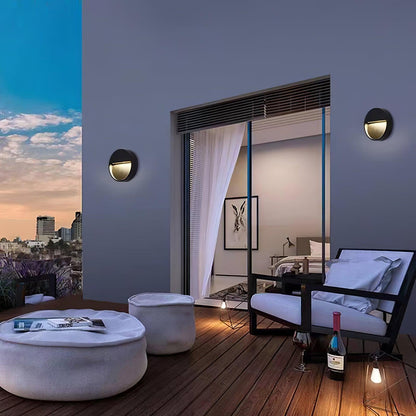 Black Step And Wall Light With Energy Efficient LED
