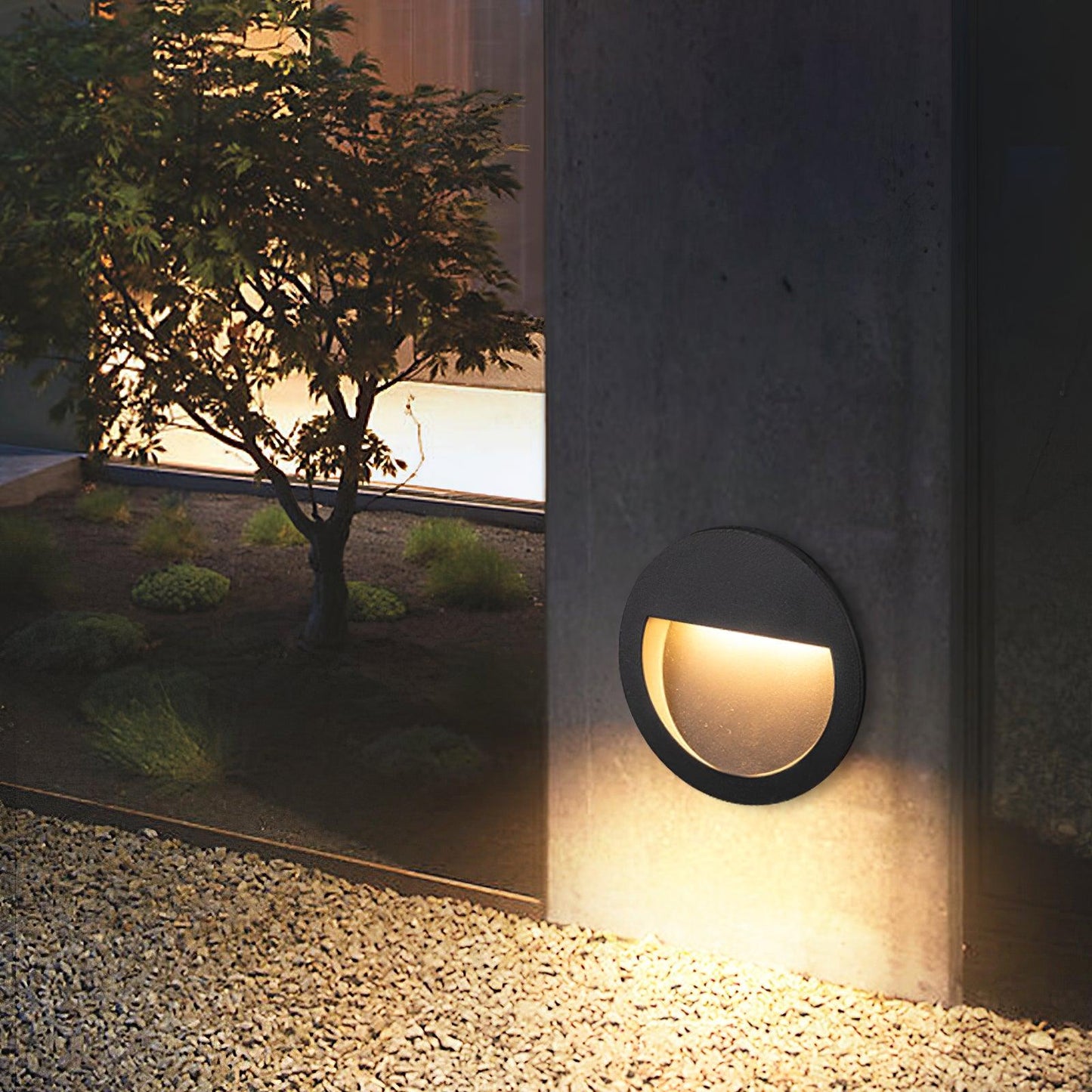 Black Step And Wall Light With Energy Efficient LED