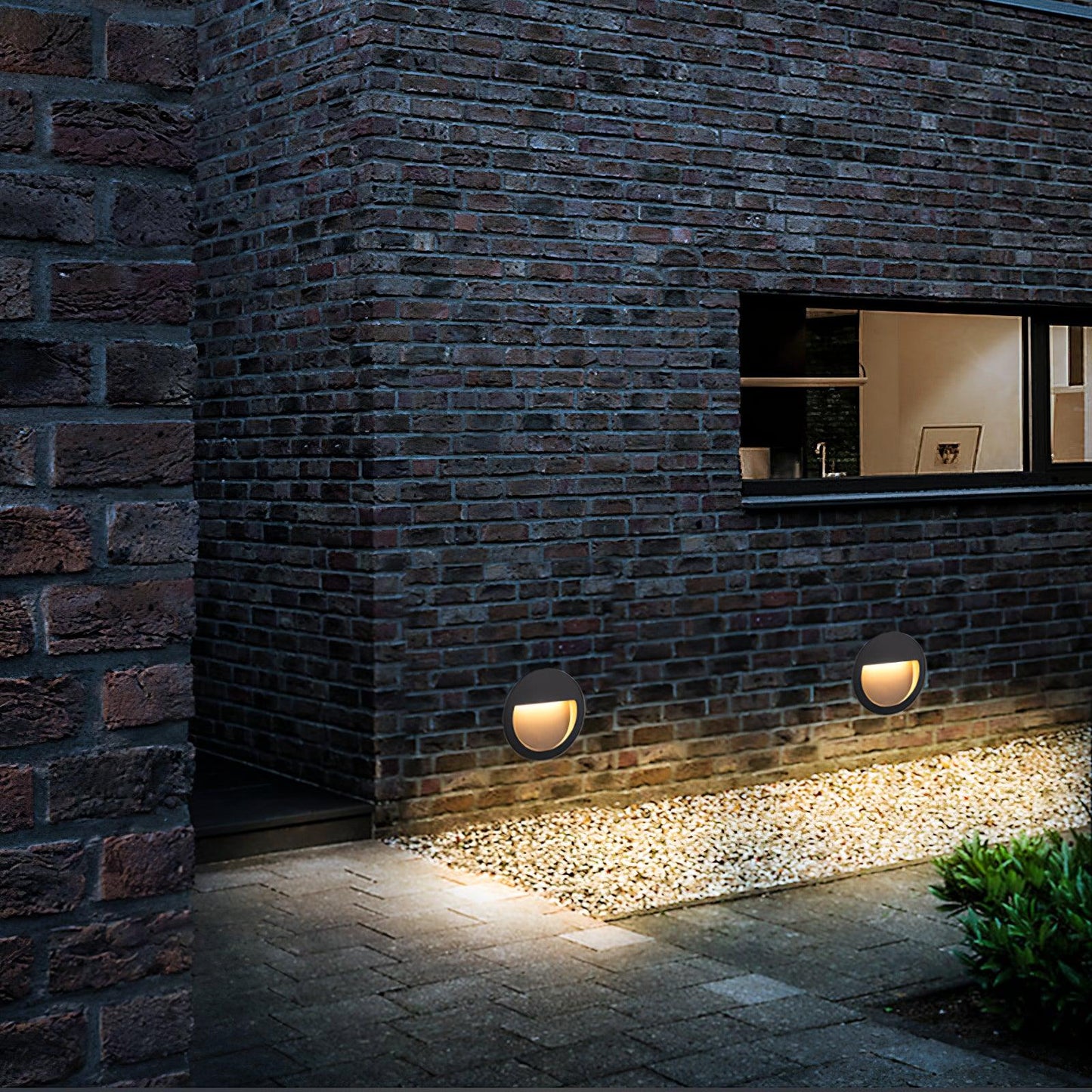 Black Step And Wall Light With Energy Efficient LED